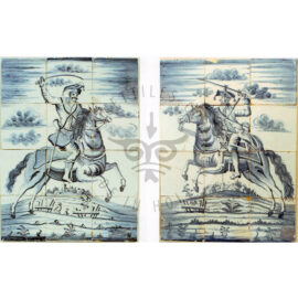 12 Tile 2 Pendant Tile Panels Men On Horse