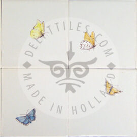 Butterflies Small Multi Color Tile (HDVK_mc)