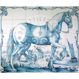 Dutch Horse Tile Mural 6×5 Tiles (D30d)