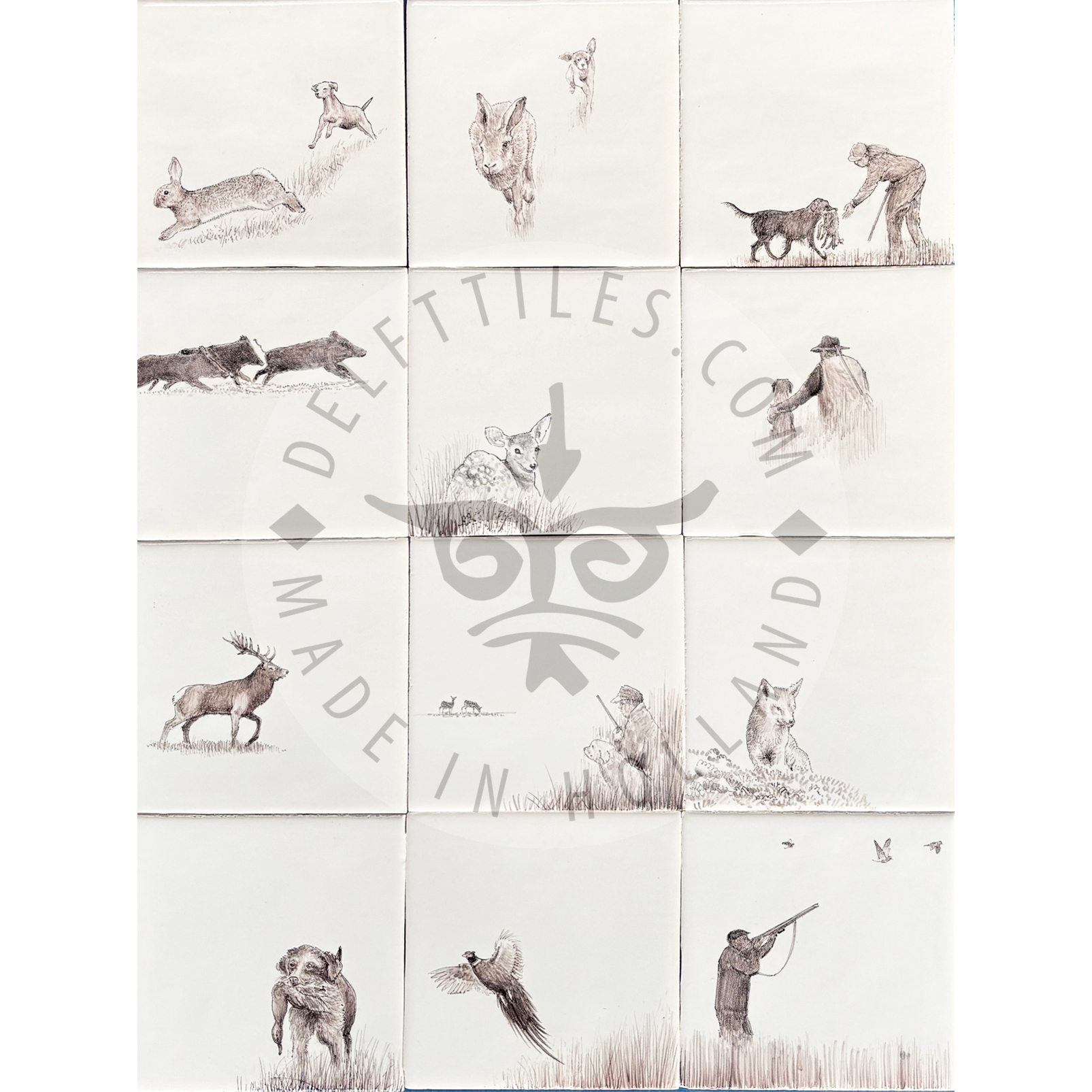 Hunting Scenes Tiles (HDJ_br)