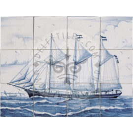 Clipper Ship Tile Panel 4×3 Tiles (S12b)