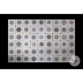 Antique Delft Tiles Set #58 – Sepia Rosets