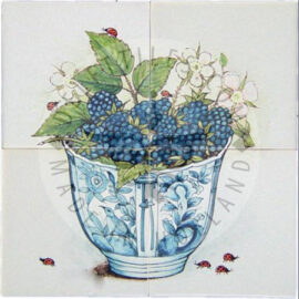 Blackberries In Bowl Panel 2×2 Tiles (HF4e)