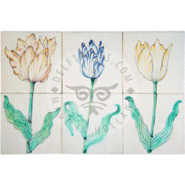 17th Century Tulips 1×2 Tiles (HT2_p/q/r)