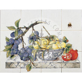 Fruits On Marble Panel 4×3 Tiles (HF12L)