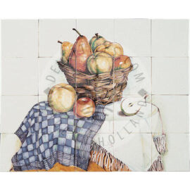 Rush Basket Apples & Pears Panel 5×4 Tiles (HF20a)