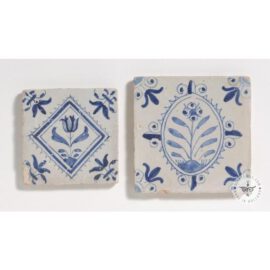 Two 17th Century Flower Tiles #B1