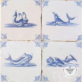 Antique Dutch Fish Tiles #S1