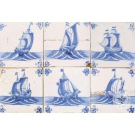 Antique Sailing Boat Tiles #S3