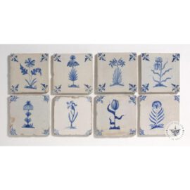 17th Century Delft Blue Flower Tiles #B8