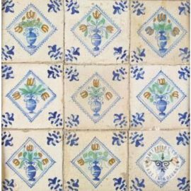 17th Century Flower Pot Tiles #B9