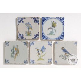 Butterfly & Bird Delft Tiles  #D37