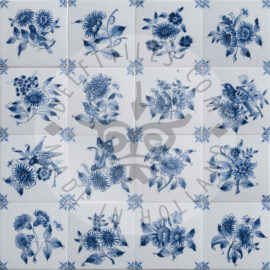 Big Decorated Flower Tiles (TMB1)