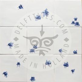 Bumble Bee Tiles Delft Blue (HDH)