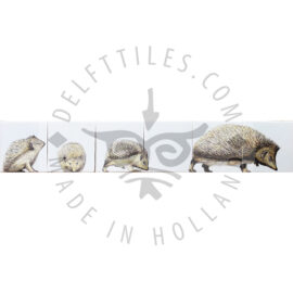 Hedgehog with youngs 6×1 Tiles (HD6e)