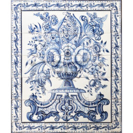 Flower Vase Mural 4×5 tiles + Border tile 14 (BV20c + B14)