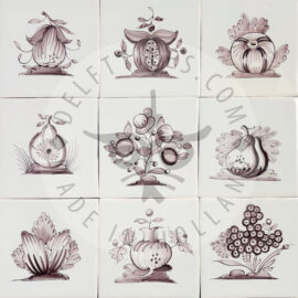 Classic Fruit Fruits Tiles in Sepia (FR_s)
