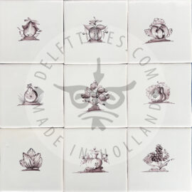 Classic Fruit Fruits Tiles Medium Sepia (FC_s)