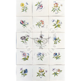 Elegant Small Flowers with Insects Multi Color (BK3_mc)