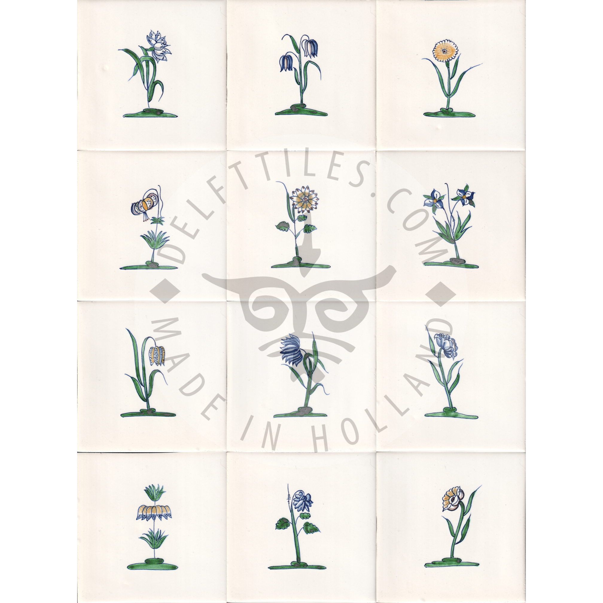 Flowers in Color Tiles 3 Medium (BCm_mc)