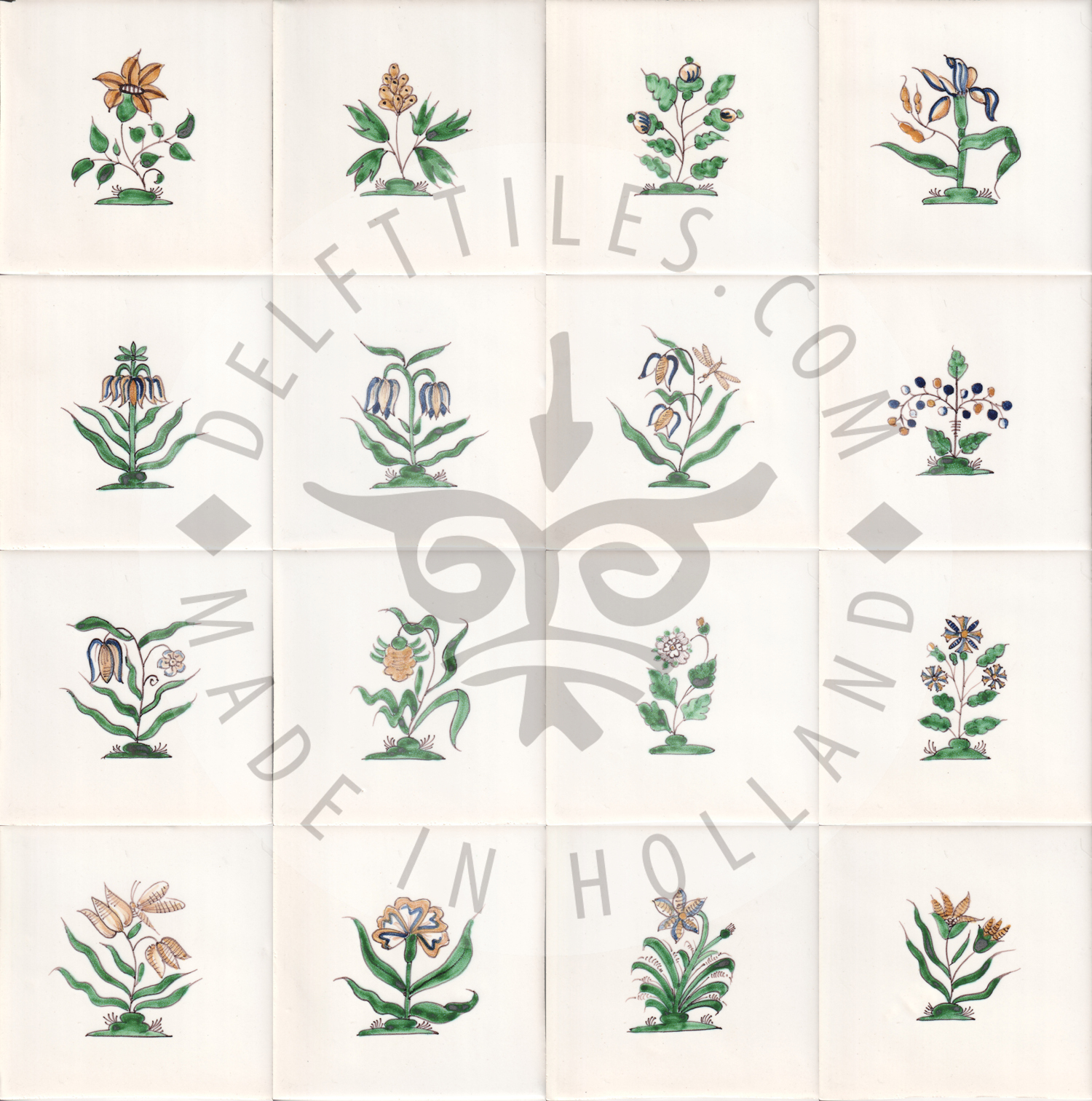 Big Flowers Tiles 2 Medium Multi Color (BG2m_mc)